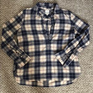 J Crew Half Button Up